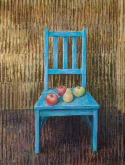 "Arrangement with 4 Fruits" painting by Shelley Pearson