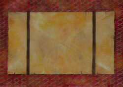 The Drawstring is Knotted - Too Tight! - painting by Shelley Pearson
