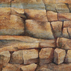 Rock Face 1 - painting by Shelley Pearson