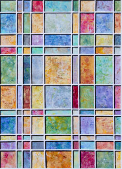 Random Grid - Colour 2 - 11"x8" - painting by Shelley Pearson