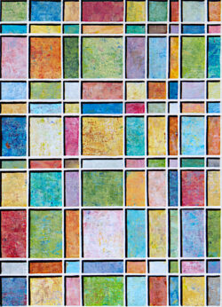 Random Grid - Colour 3 - painting by Shelley Pearson