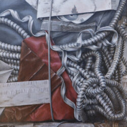 Aluminum: Conduit Snakes - painting by Shelley Pearson